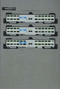 シカゴ・メトラ ギャラリー・バイ・レベル客車 (3両セット) ★外国形モデル (鉄道模型)