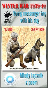 冬戦争 1939～40年 フィンランド軍 少年伝令兵と愛犬 (プラモデル)