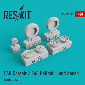 F4U コルセア/F6F ヘルキャッ ト陸上用 ホイールセット (後期型) (プラモデル)