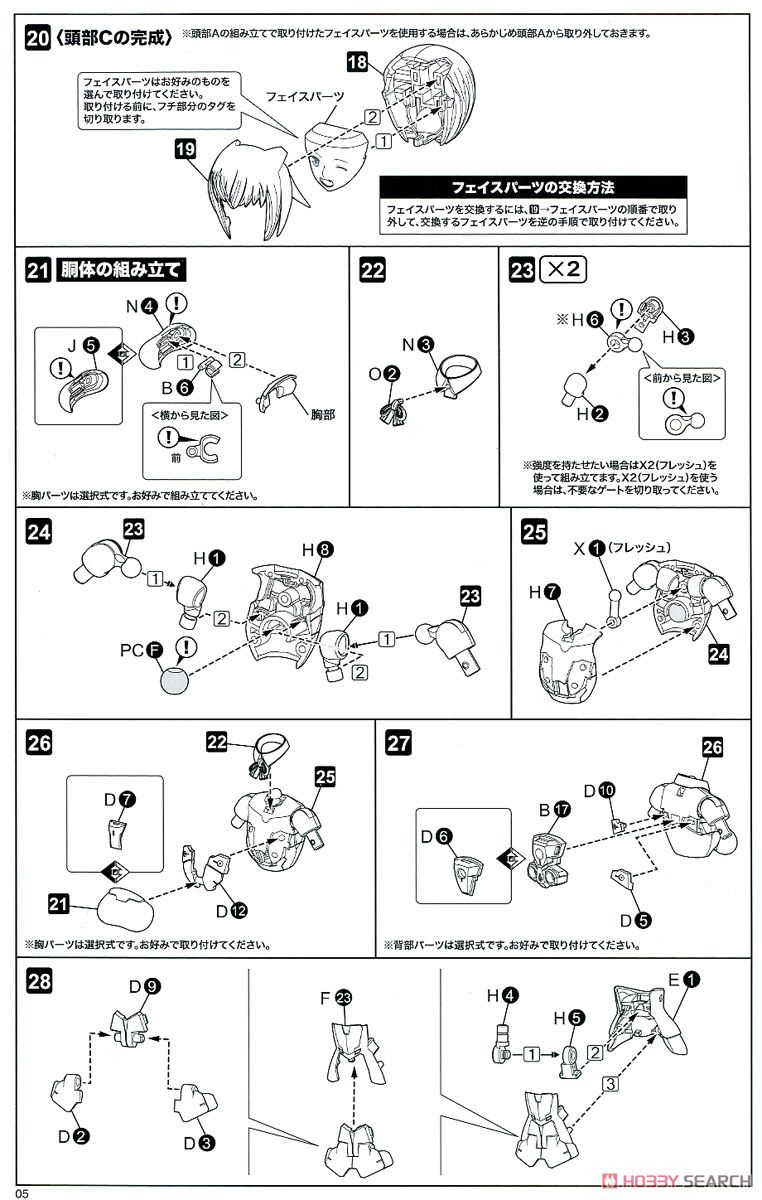 フレームアームズ・ガール レティシア (プラモデル) 設計図3