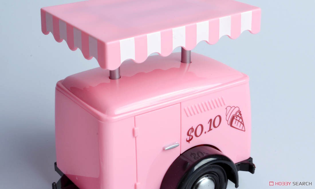 Volkawagen Type2 (T1) Delivery Van and Refrigeration Trailer (White/Pink) (Diecast Car) Item picture6
