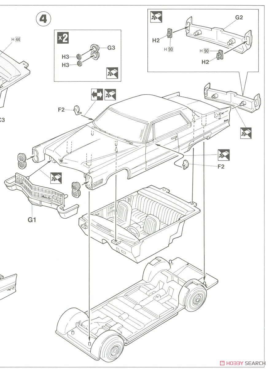 1966 アメリカン ローライダー タイプC (プラモデル) 設計図3