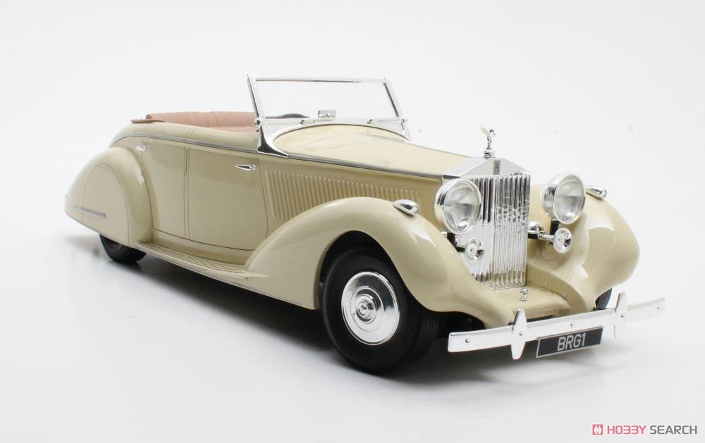 Rolls-Royce 25-30 Gurney Nutting All Weather Tourer #GR048 H.H. Maharadja of Darbhanga Ivory 1937 (Diecast Car) 商品画像4