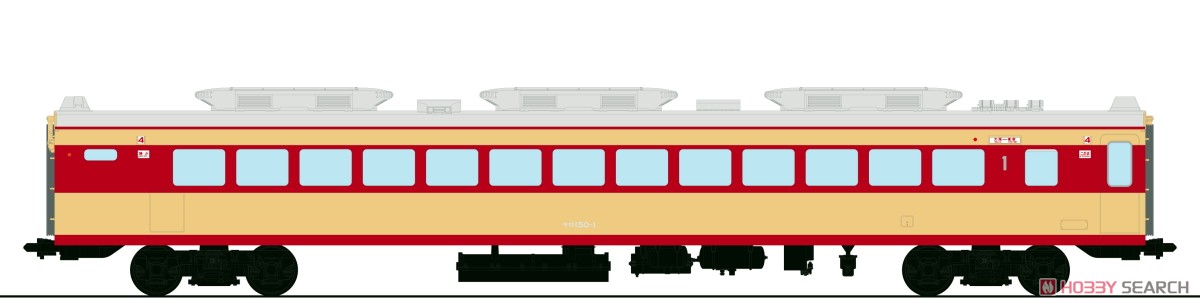 16番(HO) 151系 直流特急形電車 『こだま』『つばめ』 増結用中間車4輌Cセット (増結・4両セット) (塗装済み完成品) (鉄道模型) その他の画像2