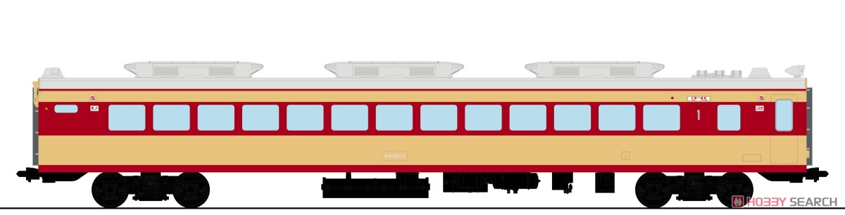 16番(HO) 151系 直流特急形電車 『こだま』『つばめ』 増結用中間車4輌Cセット (増結・4両セット) (塗装済み完成品) (鉄道模型) その他の画像3