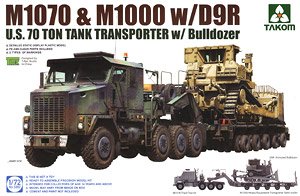 M1070 & M1000 w/D9R U.S. 70ton Tank Transporter w/Bulldozer (Plastic model)