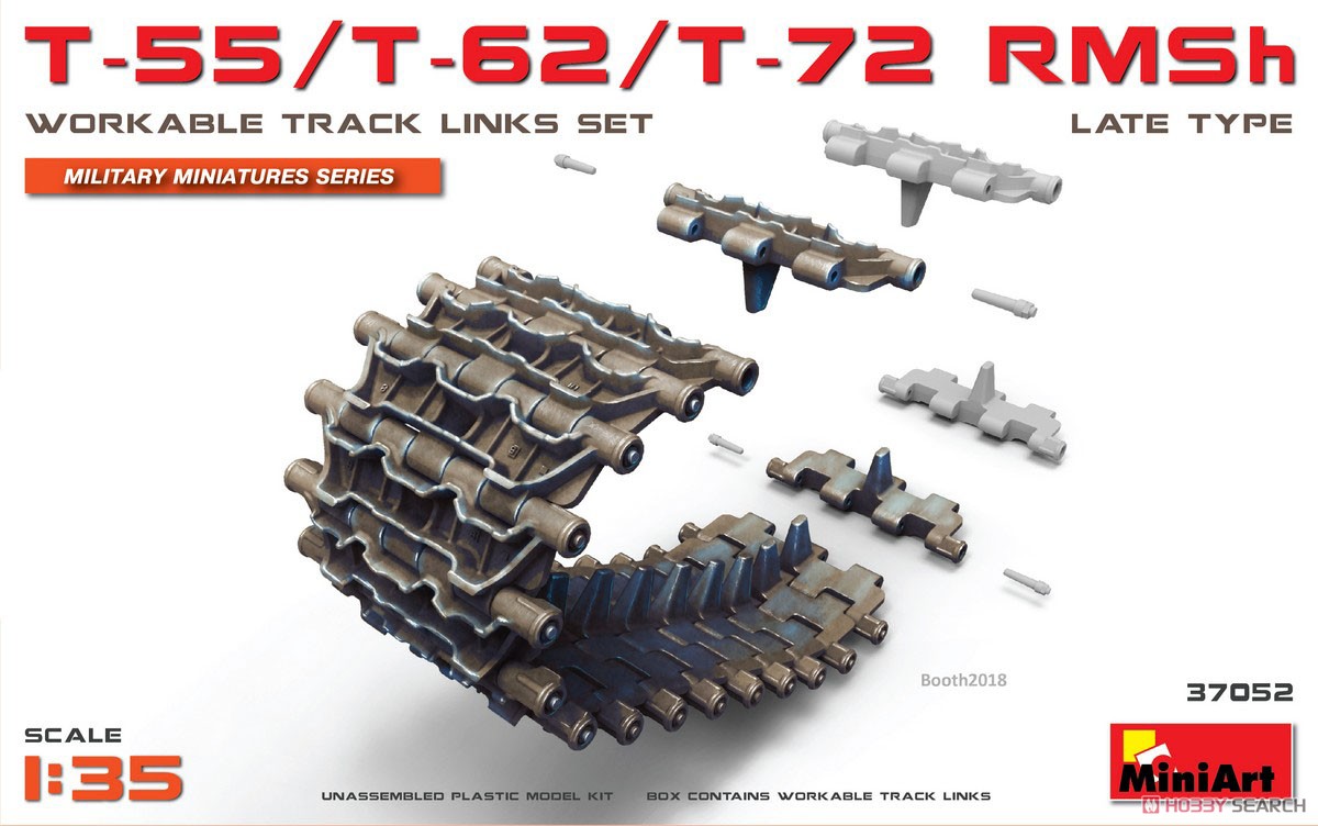T-55/T-62/T-72 RMSh Workable Track Links Set. Late Type (Plastic model) Package1