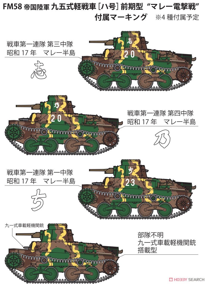 帝国陸軍 九五式軽戦車[ハ号] 前期型 `マレー電撃戦` (プラモデル) その他の画像2