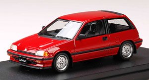 ホンダシビック Si (AT) 1984 (ワンダーシビック) レッド (ミニカー)