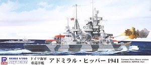 German Navy Heavy Cruiser Admiral Hipper 1941 (Plastic model)