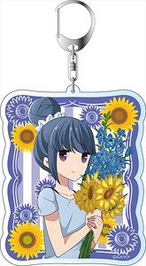 Yurucamp Big Key Ring Rin Shima Sunflower Ver. (Anime Toy)