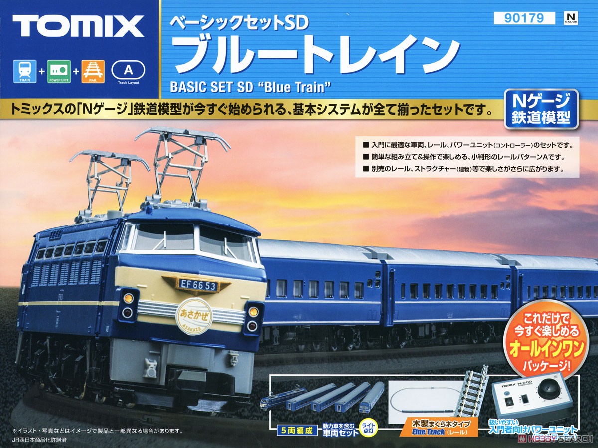 Basic Set SD Blue Train (5-Car Set) (Model Train) Package1