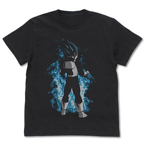 Dragon Ball Super Super Saiyan Blue Vegeta T-Shirts Black XL (Anime Toy)