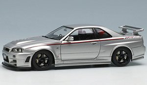 NISMO R34 GT-R Z-tune シルバー / NISMOストライプ (ミニカー)