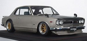 Nissan Skyline 2000 GT-R (KPGC10) Silver ※Watanabe-Wheel (ミニカー)