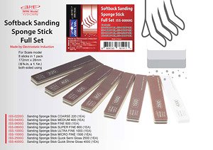 Softback Sanding Sponge Stick Full Set (220-4000, 8 Sticks in 1 Pack) (Hobby Tool)