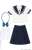 AZO2 Kina Kazuharu School Uniform Collection [Private Kazuharu Senior High School Summer Uniform Set] (White x Navy) (Fashion Doll) Item picture1