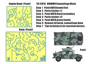 HMMWV M1114用 NATO迷彩 ペイントマスク (プラモデル)