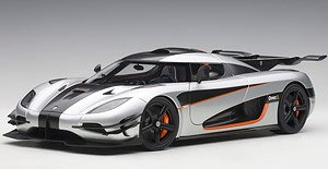 Koenigsegg One:1 (Silver / CarbonBlack / Orange) (Diecast Car)