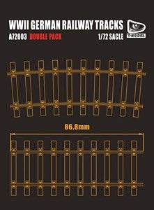 German Railway Tracks (8 Pieces = 70cm) (Plastic model)