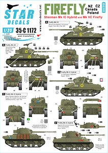 Sherman Firefly New Zealand/Czech/Canadia/Poland Sherman Mk IC Hybrid and Mk VC Firefly (Decal)