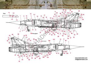 MiG-23 ハンガリー空軍 コーションデータデカール (デカール)