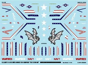 アメリカ海軍 F/A-18E VX-9 ヴァンパイアズ 「ザ・フライングバット」 (デカール)