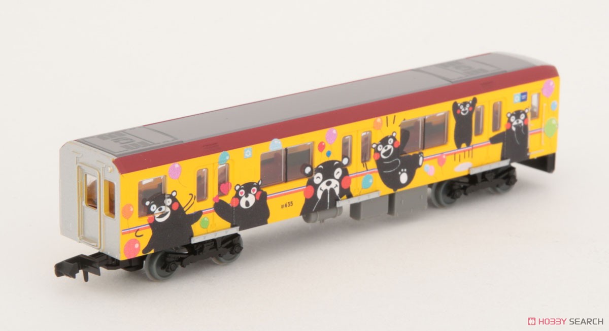 鉄道コレクション 熊本電気鉄道 01形 (くまモンラッピング・イエロー) (2両セット) (鉄道模型) 商品画像4