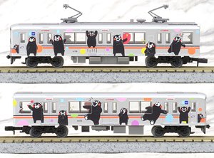 鉄道コレクション 熊本電気鉄道 01形 (くまモンラッピング・シルバー) (2両セット) (鉄道模型)