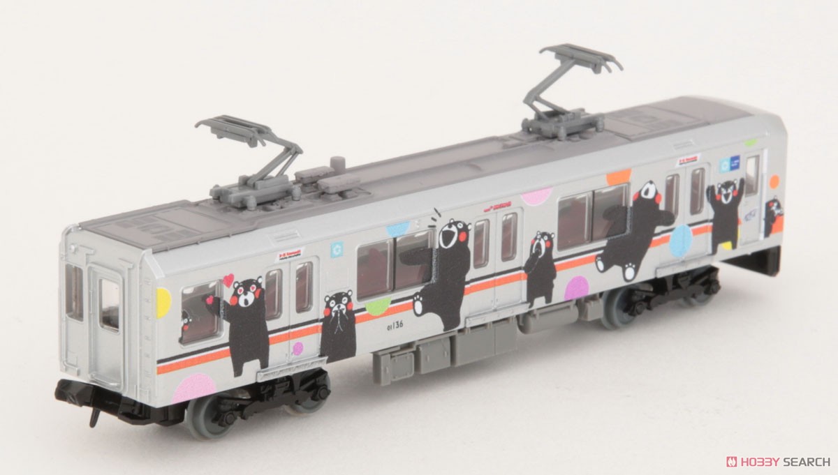 鉄道コレクション 熊本電気鉄道 01形 (くまモンラッピング・シルバー) (2両セット) (鉄道模型) 商品画像2