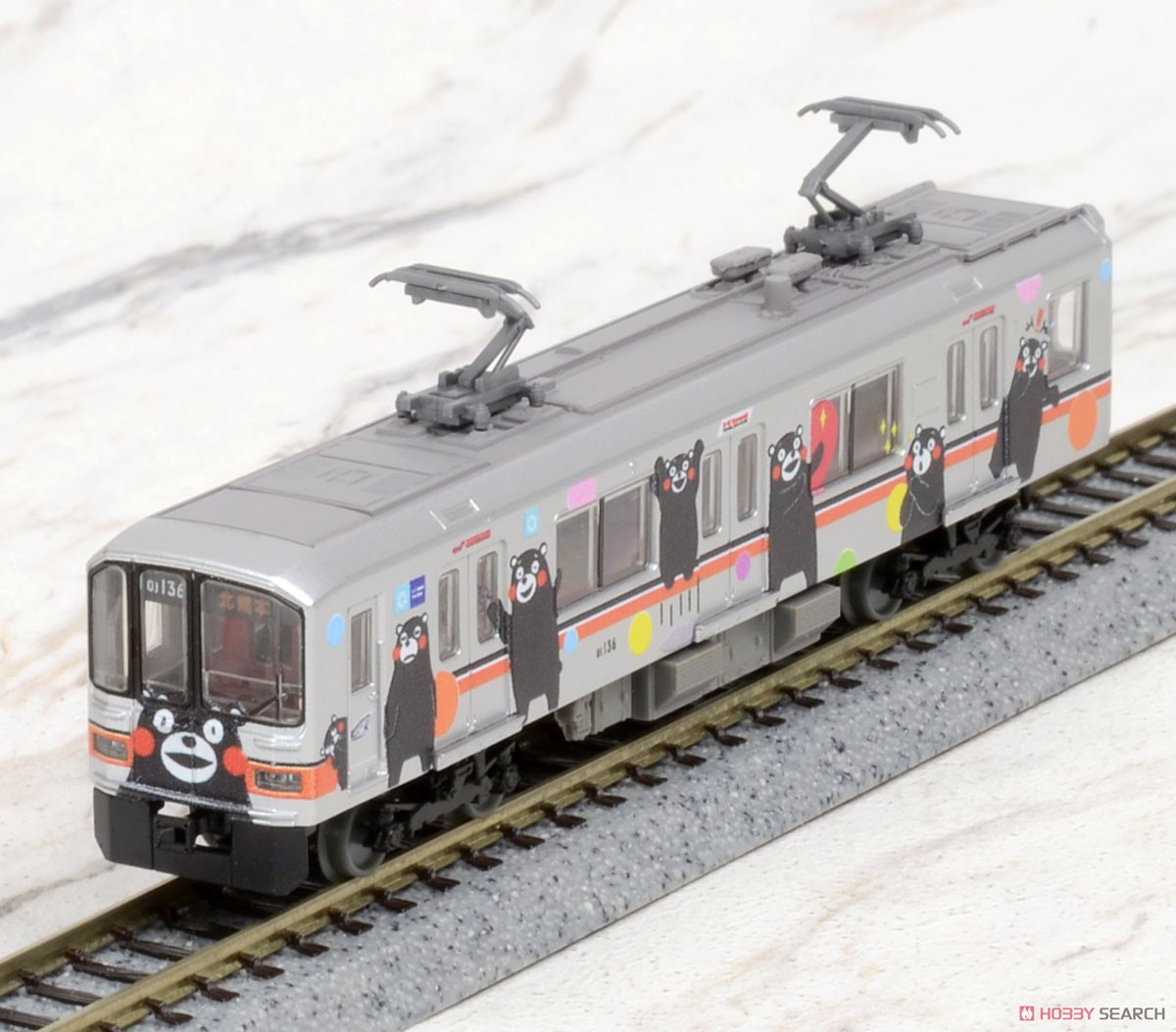 鉄道コレクション 熊本電気鉄道 01形 (くまモンラッピング・シルバー) (2両セット) (鉄道模型) 商品画像9