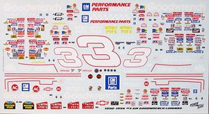 NASCAR Chevy Lumina #3 Dale Earnhardt 1990-94 (Decal)