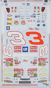 NASCAR Chevy Monte Carlo #3 Dale Earnhardt 2000-01 (Decal)