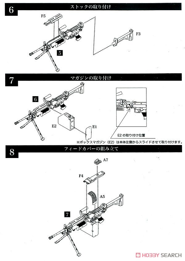 1/12 Little Armory (LA046) 5.56mm機関銃 (プラモデル) 設計図2