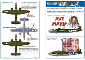 WW.II B-25J ミッチェル `Ava Maria` & `Reddie Freddie` デカール