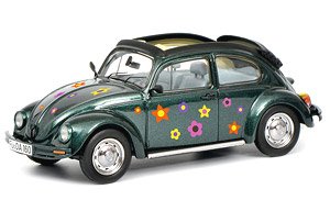 VW ビートル オープンルーフ Flower グリーン (ミニカー)