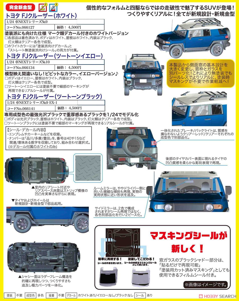 トヨタ FJクルーザー (ホワイト) (プラモデル) その他の画像2