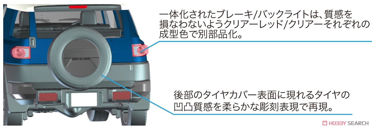 トヨタ FJクルーザー (ホワイト) (プラモデル) その他の画像3