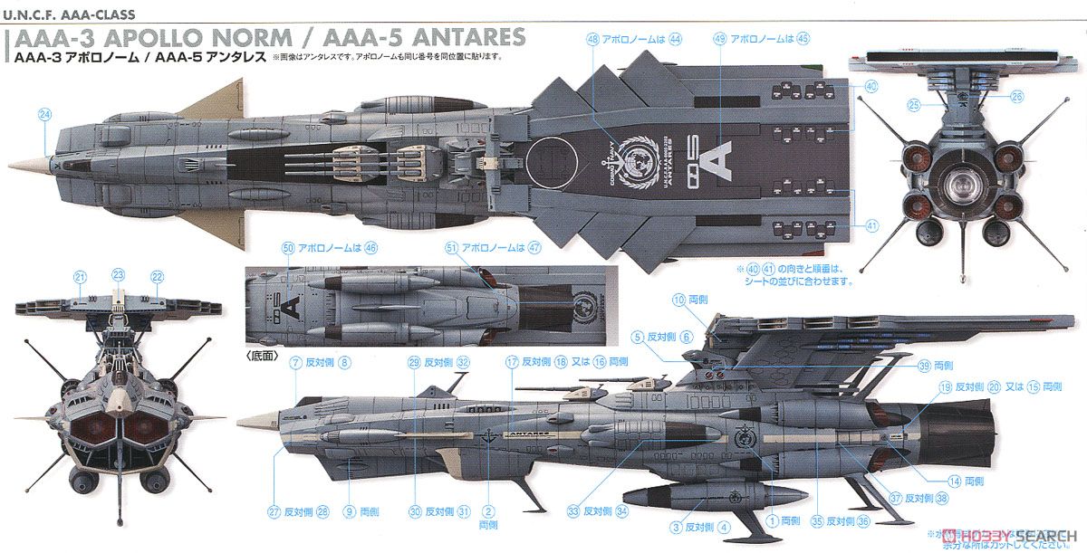 地球連邦アンドロメダ級DX (1/1000) (プラモデル) 塗装2