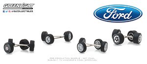 Ford Wheel & Tire Pack - 16 Wheels, 16 Tires, 8 Axles (Diecast Car)
