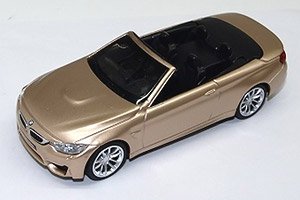 BMW M4 Cabrio S・ゴールド プルバックカー (ミニカー)