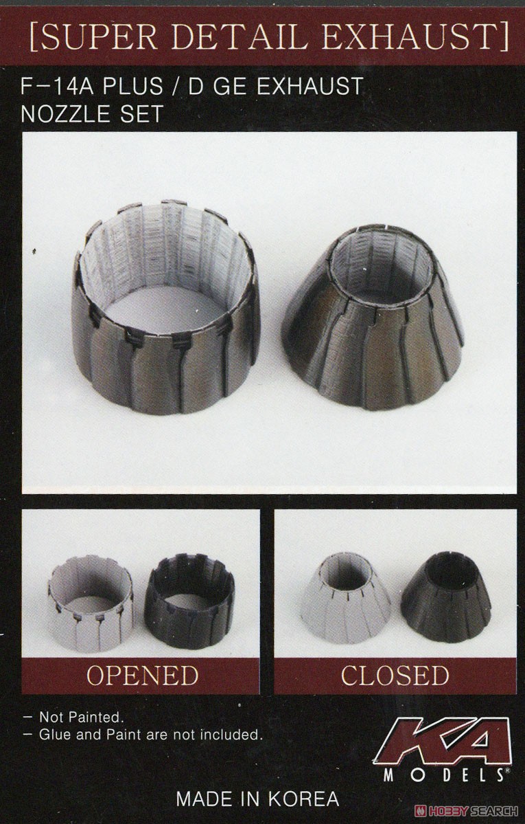 F-14 A Plus/D GE Exhaust Nozzle Set (Opened) (for Tamiya/Hasegawa) (Plastic model) パッケージ1