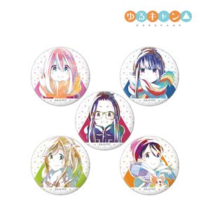 Yurucamp Trading Ani-Art Can Badge (Set of 5) (Anime Toy)