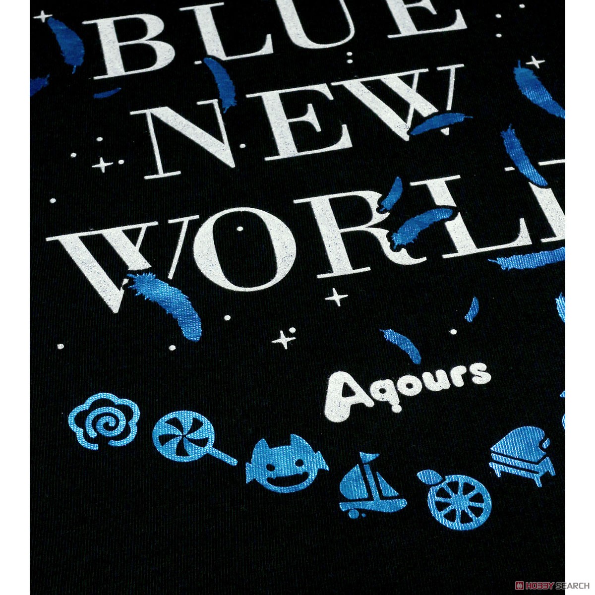 Love Live! Sunshine!! Foil Print T-Shirt (Water Blue New World) Mens S (Anime Toy) Item picture2