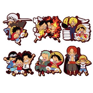 Rubber Mascot Buddy-Colle One Piece Luffy Special! (Set of 6) (Anime Toy)