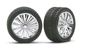 23` Bingz Chrome Spinners w/Tire (Set of 4) (Accessory)