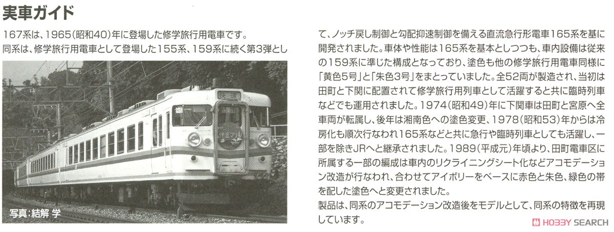 JR 167系電車 (田町アコモ車) 増結セット (増結・4両セット) (鉄道模型) 解説2