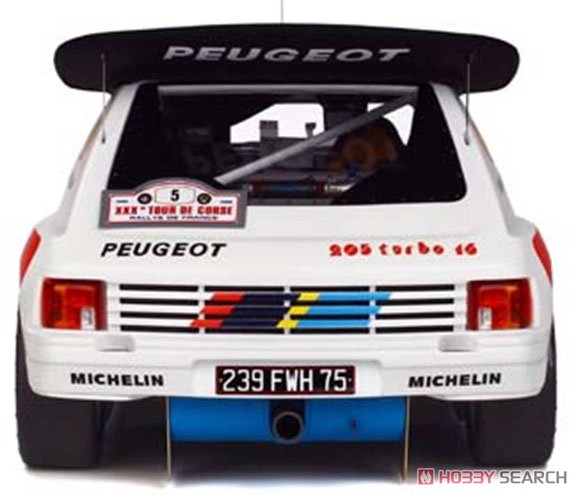 プジョー 205 T16 Evo 2 Tour de Corse 1986 #5 (ホワイト/ブルー) (ミニカー) 商品画像5