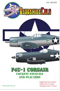 WW.II アメリカ海軍 F4U-1 コルセア コクピット用デカール (デカール)