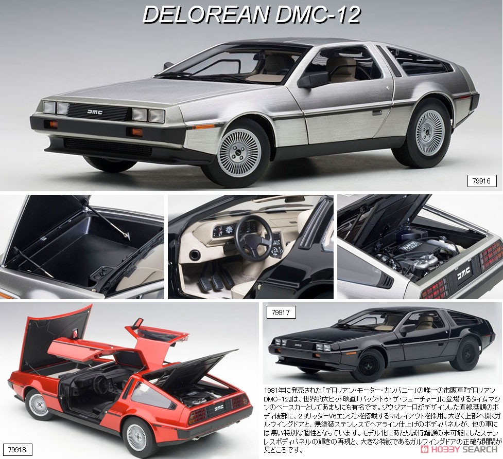 デロリアン DMC-12 (メタリック・レッド) (ミニカー) その他の画像1